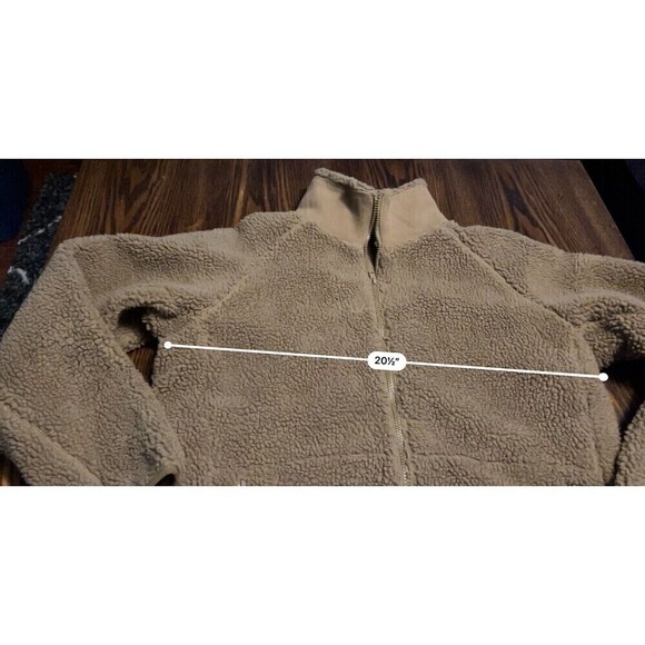 John Galt Full Zip Jacket long sleeve fuzzy Camel brown Women’s One Size teddy - Picture 4 of 16